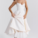 Julia – Midi dress with Corset Top and Tulle Skirt