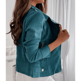 Maria - Women's Suede Biker Jacket