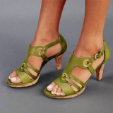 Selena – Women's Heeled Sandals with Adjustable Fastening