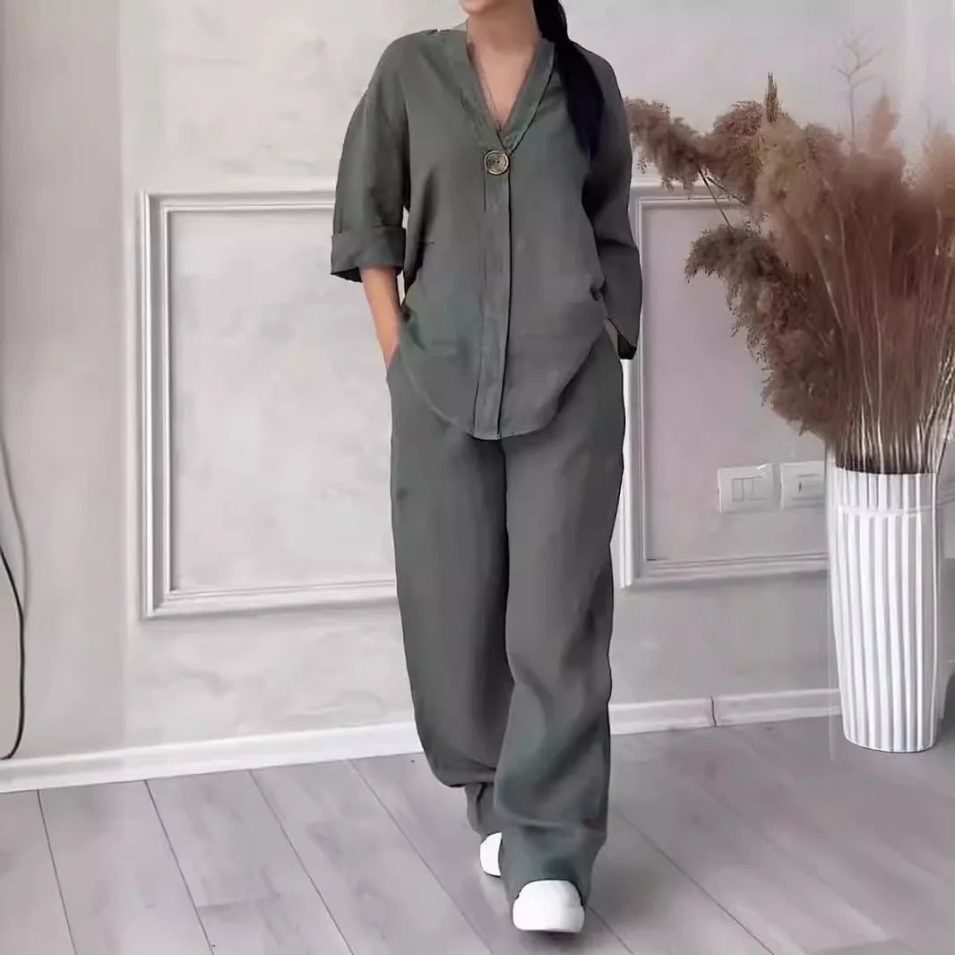 Viona – Two-Piece Linen Set for Timeless Style