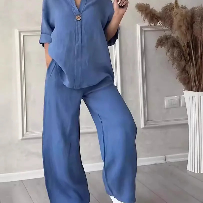 Viona – Two-Piece Linen Set for Timeless Style