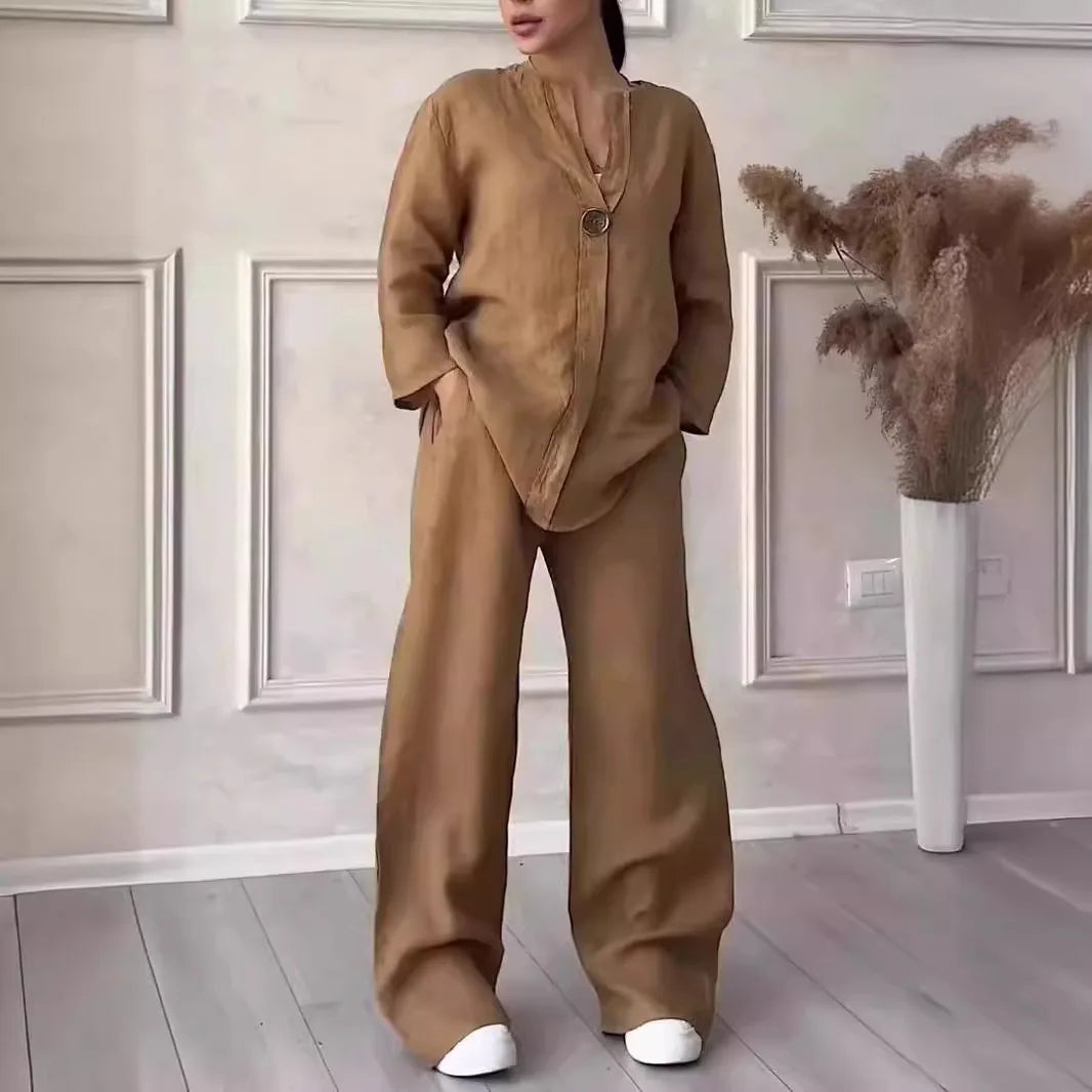 Viona – Two-Piece Linen Set for Timeless Style